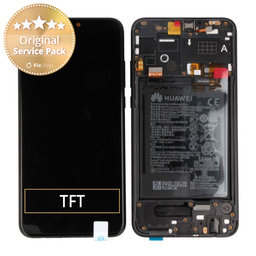 Huawei Honor 9X Lite - LCD Kijelző + Érintőüveg + Keret + Akkumulátor (Midnight Black) - 02353QJJ Genuine Service Pack
