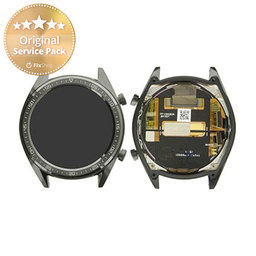 Huawei Watch GT Sport Fortuna B19S - LCD Kijelző + Érintőüveg + Keret (Black) - 02352GNG Genuine Service Pack