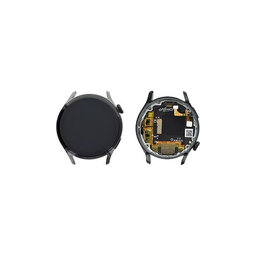 Huawei Watch 3 Galileo-L11E - LCD Kijelző + Érintőüveg + Keret (Black) - 02354JHA Genuine Service Pack