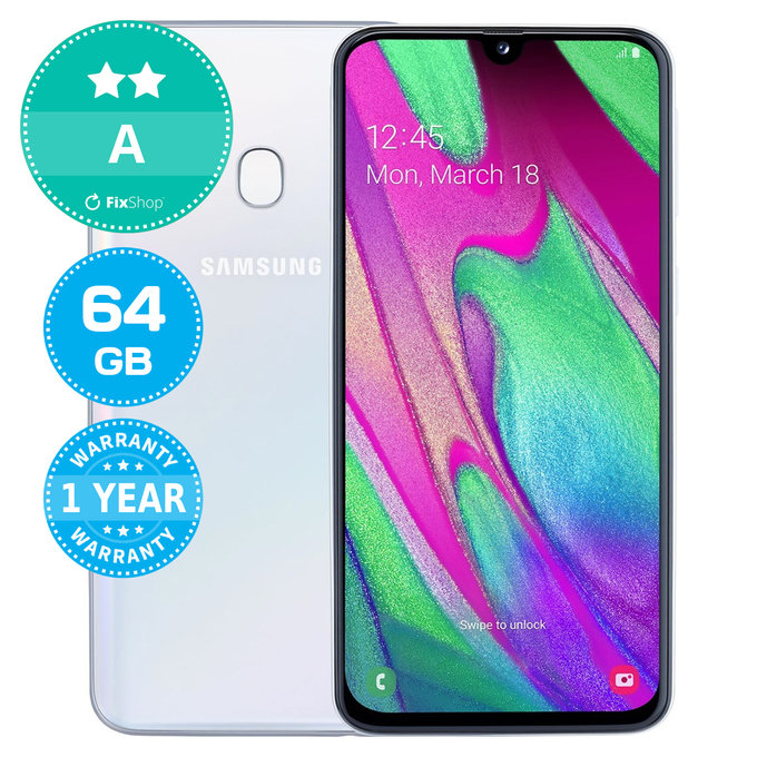 Samsung Galaxy A40 White 64GB A Refurbished