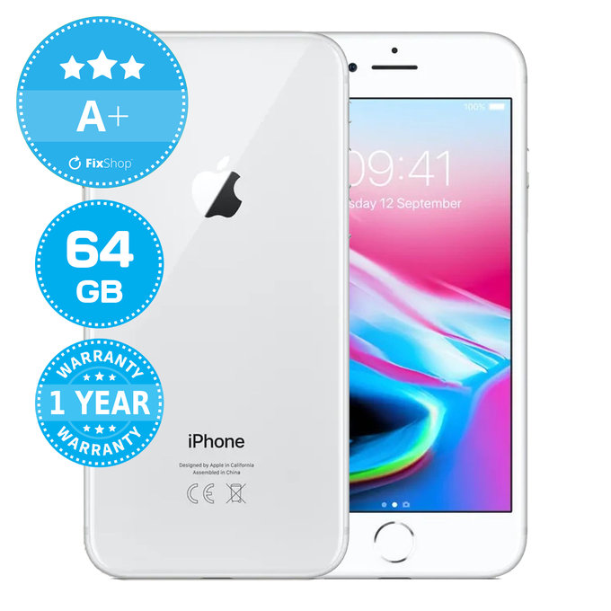 Apple iPhone 8 Silver 64GB A+ Felújított