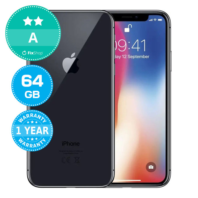 Apple iPhone X Space Gray 64GB A Felújított