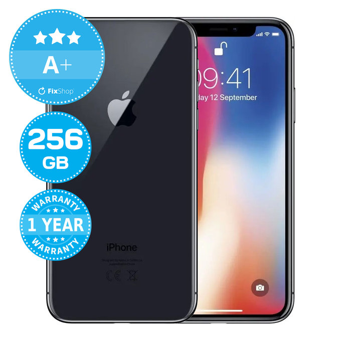 Apple iPhone X Space Gray 256GB A+ Felújított