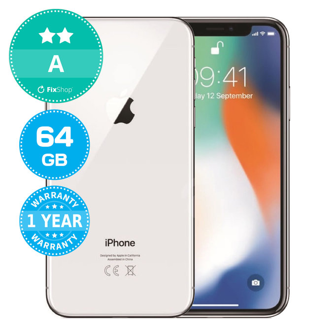 Apple iPhone X Silver 64GB A Felújított