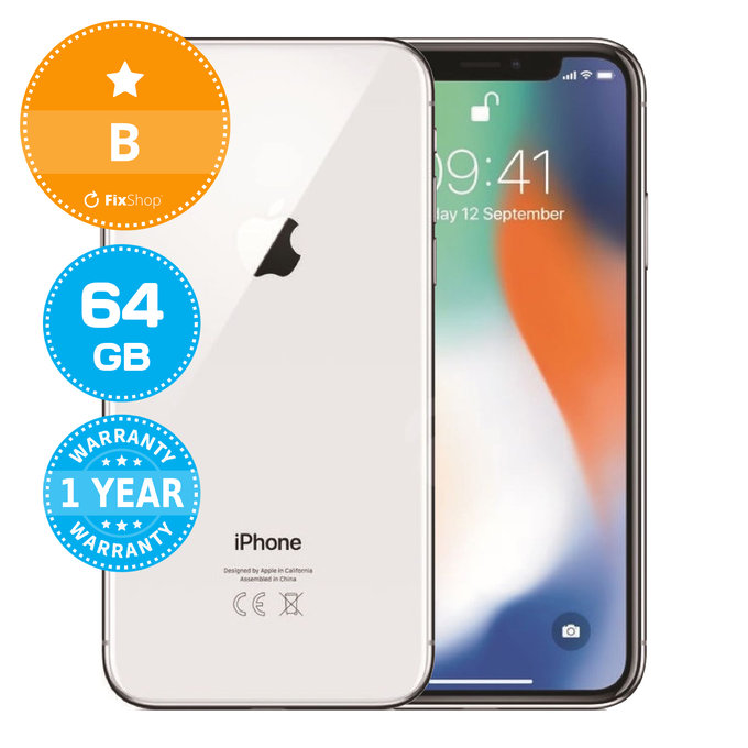 Apple iPhone X Silver 64GB B Felújított