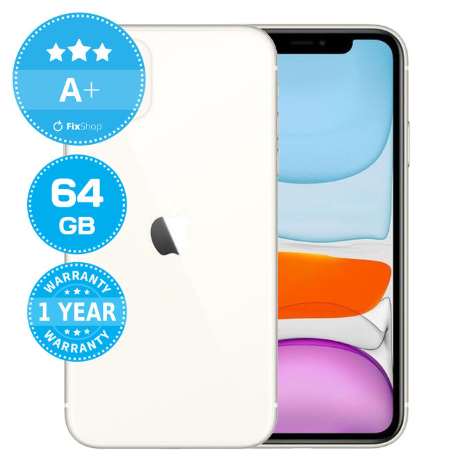 Apple iPhone 11 White 64GB A+ Felújított