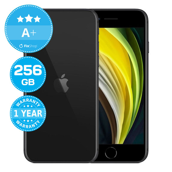 Apple iPhone SE (2nd Gen 2020) Black 256GB A+ Felújított