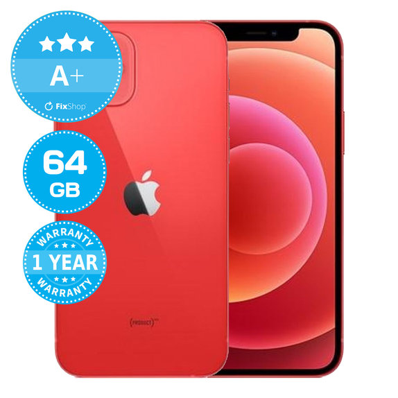 Apple iPhone 12 (PRODUCT)RED 64GB A+ Felújított