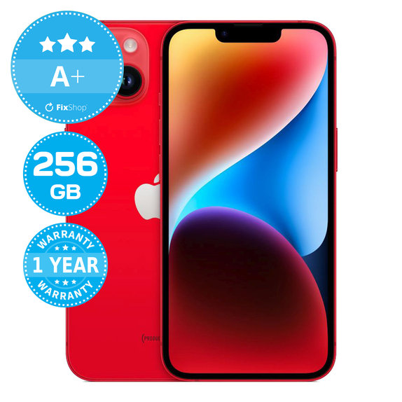 Apple iPhone 14 (PRODUCT)RED 256GB A+ Felújított