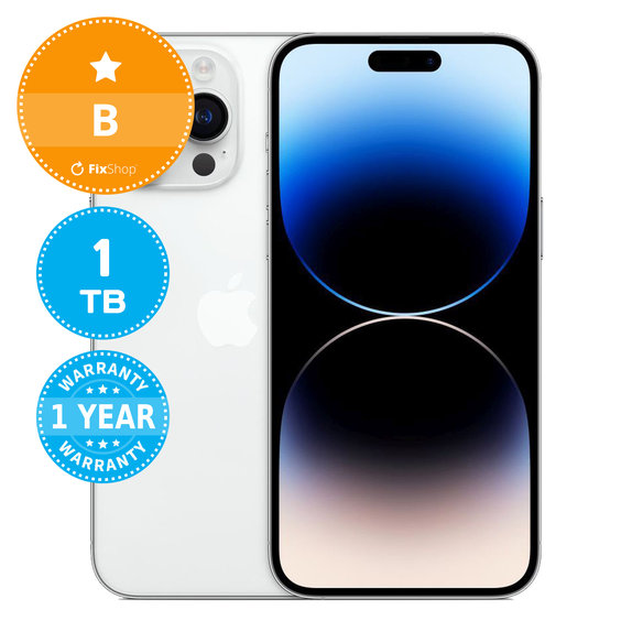 Apple iPhone 14 Pro Max Silver 1TB B Felújított