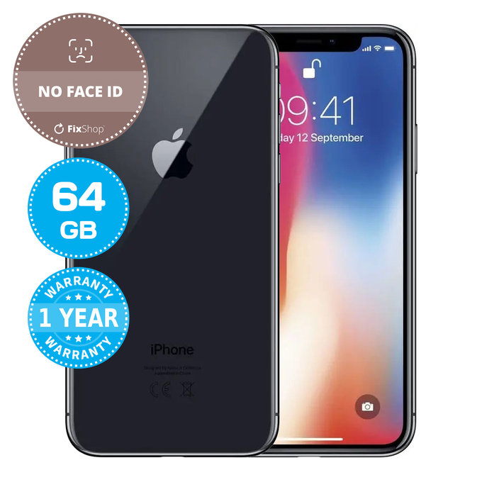 Apple iPhone X Space Gray 64GB (No Face ID) Felújított