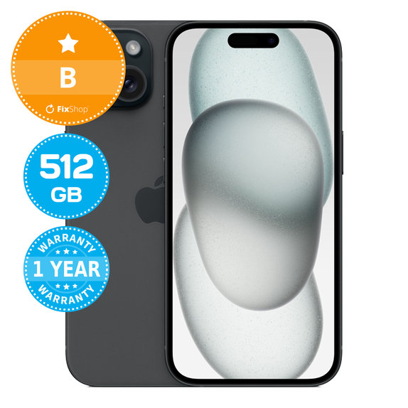 Apple iPhone 15 Black 512GB B Felújított