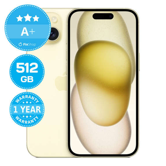 Apple iPhone 15 Yellow 512GB A+ Felújított