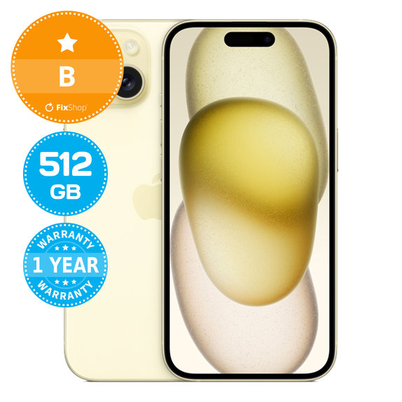 Apple iPhone 15 Yellow 512GB B Felújított