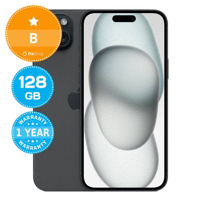 Apple iPhone 15 Plus Black 128GB B Felújított