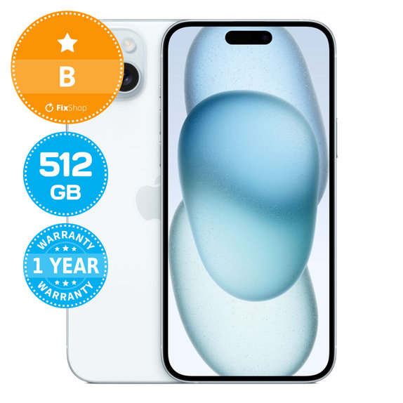 Apple iPhone 15 Plus Blue 512GB B Felújított