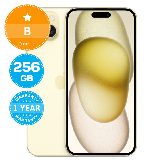 Apple iPhone 15 Plus Yellow 256GB B Felújított