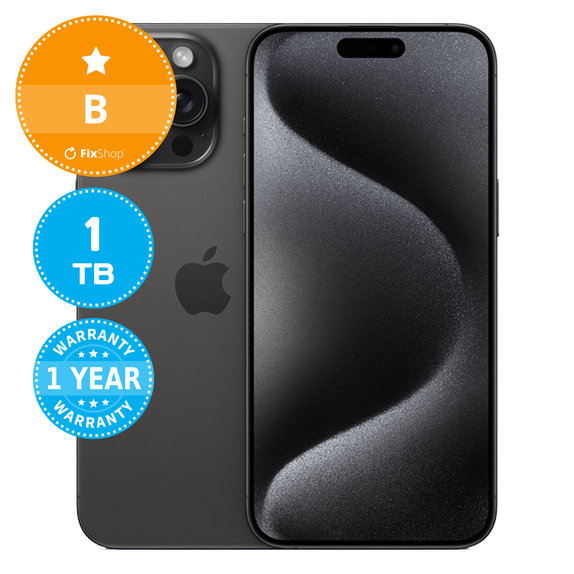 Apple iPhone 15 Pro Max Black Titanium 1TB B Felújított