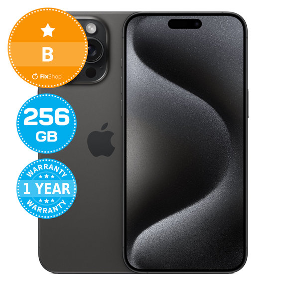Apple iPhone 15 Pro Max Black Titanium 256GB B Felújított