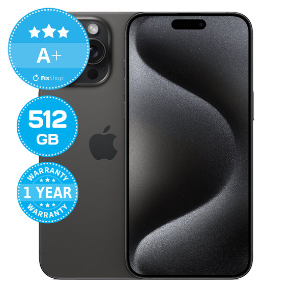 Apple iPhone 15 Pro Max Black Titanium 512GB A+ Felújított