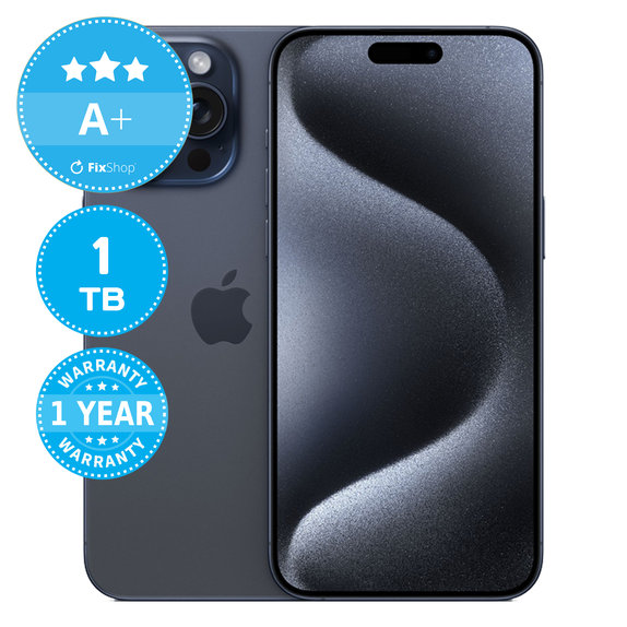 Apple iPhone 15 Pro Max Blue Titanium 1TB A+ Felújított