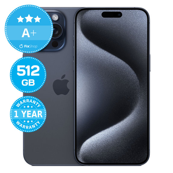Apple iPhone 15 Pro Max Blue Titanium 512GB A+ Felújított