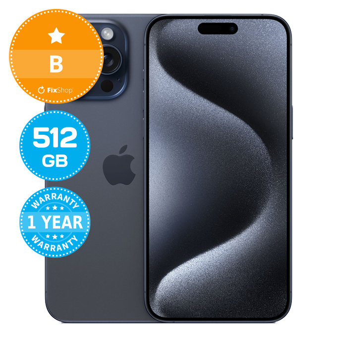 Apple iPhone 15 Pro Max Blue Titanium 512GB B Felújított