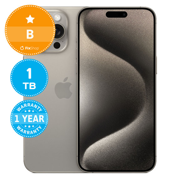 Apple iPhone 15 Pro Max Natural Titanium 1TB B Felújított