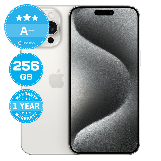 Apple iPhone 15 Pro Max White Titanium 256GB A+ Felújított