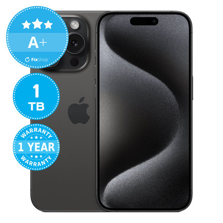 Apple iPhone 15 Pro Black Titanium 1TB A+ Felújított
