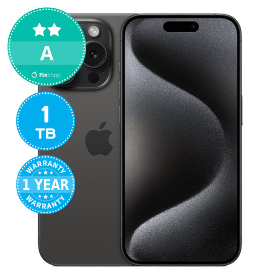 Apple iPhone 15 Pro Black Titanium 1TB A Felújított