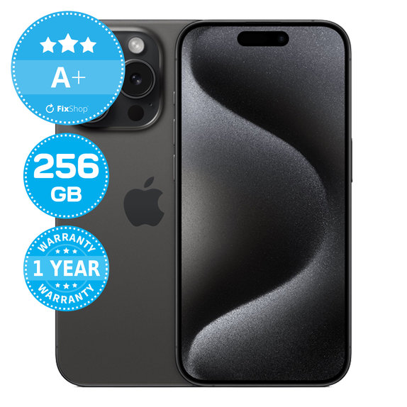 Apple iPhone 15 Pro Black Titanium 256GB A+ Felújított