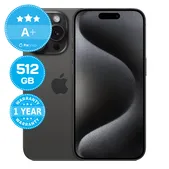 Apple iPhone 15 Pro Black Titanium 512GB A+ Felújított
