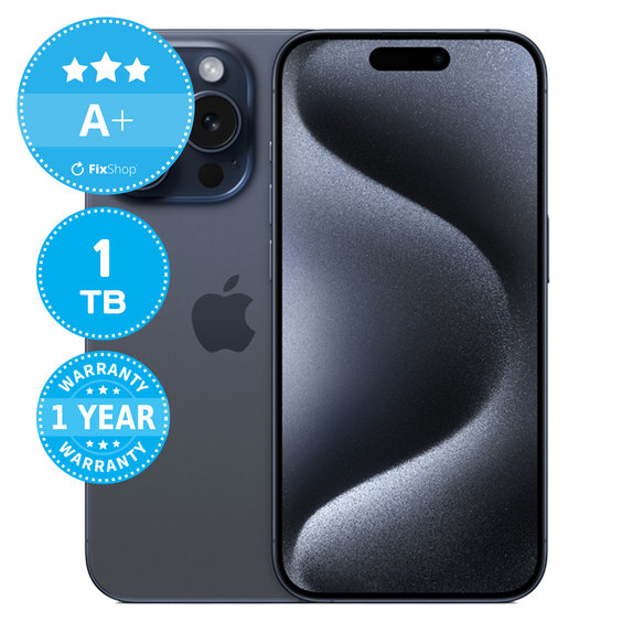 Apple iPhone 15 Pro Blue Titanium 1TB A+ Felújított