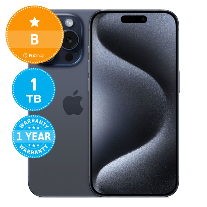 Apple iPhone 15 Pro Blue Titanium 1TB B Felújított