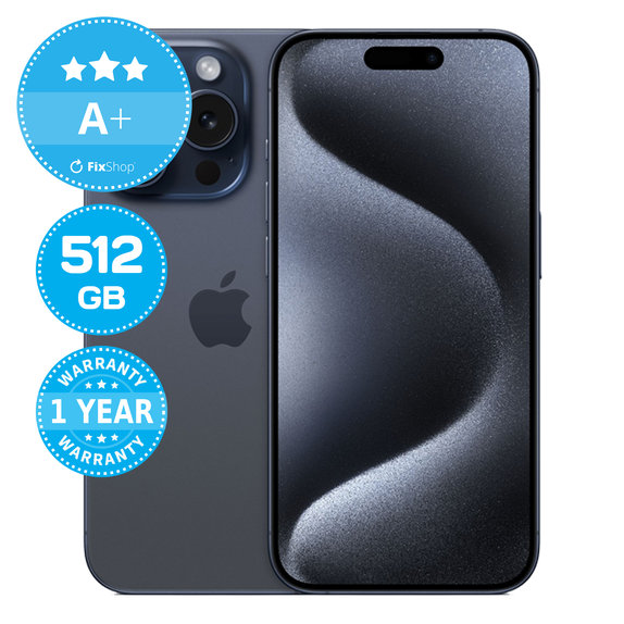 Apple iPhone 15 Pro Blue Titanium 512GB A+ Felújított