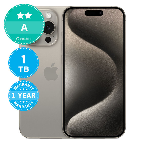 Apple iPhone 15 Pro Natural Titanium 1TB A Felújított