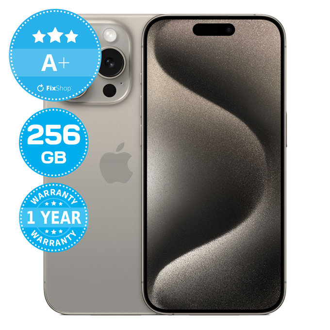 Apple iPhone 15 Pro Natural Titanium 256GB A+ Felújított