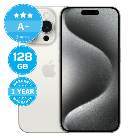 Apple iPhone 15 Pro White Titanium 128GB A+ Felújított