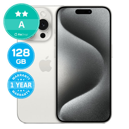 Apple iPhone 15 Pro White Titanium 128GB A Felújított