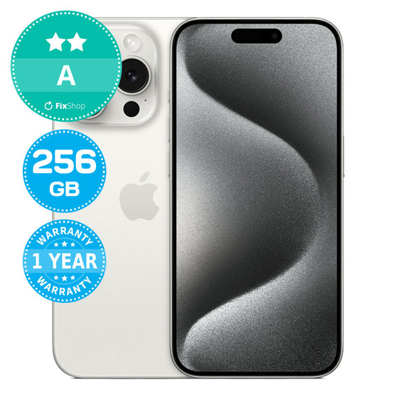 Apple iPhone 15 Pro White Titanium 256GB A Felújított
