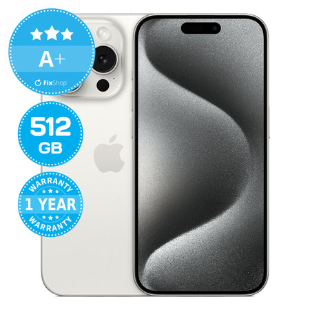 Apple iPhone 15 Pro White Titanium 512GB A+ Felújított