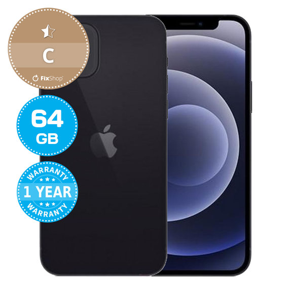 Apple iPhone 12 Black 64GB C Felújított