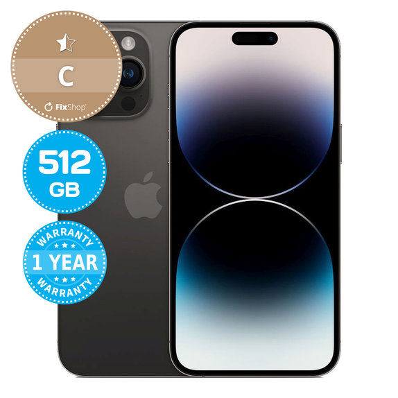 Apple iPhone 14 Pro Max Space Black 512GB C Felújított