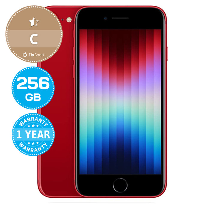 Apple iPhone SE (3rd Gen 2022) (PRODUCT)RED 256GB C Felújított