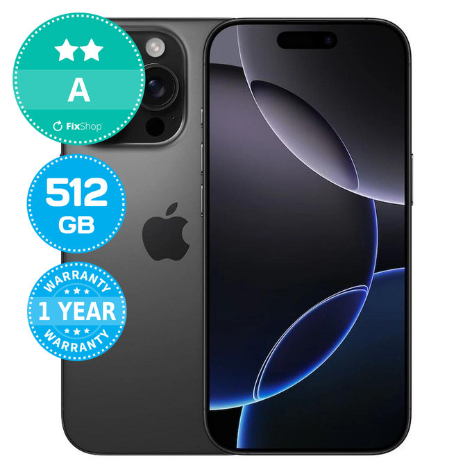 Apple iPhone 16 Pro Black Titanium 512GB A Felújított