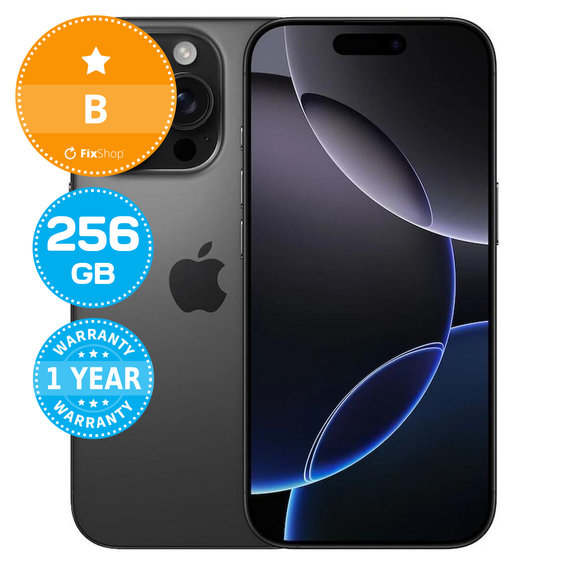 Apple iPhone 16 Pro Black Titanium 256GB B Felújított