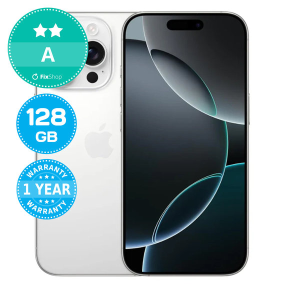 Apple iPhone 16 Pro White Titanium 128GB A Felújított