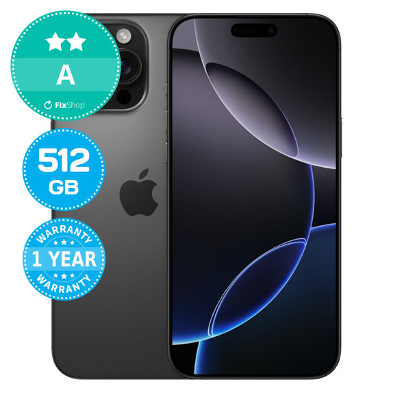 Apple iPhone 16 Pro Max Black Titanium 512GB A Felújított