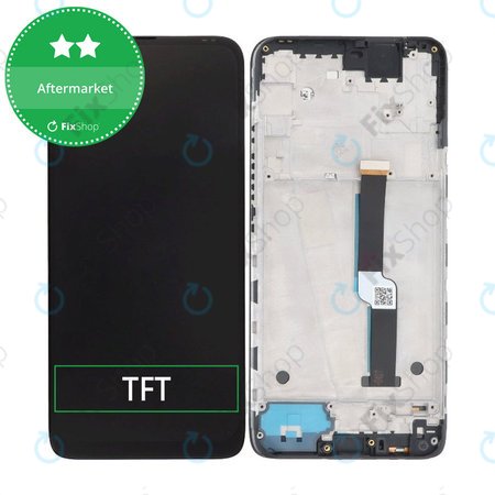 Motorola One Fusion Plus - LCD Kijelző + Érintőüveg + Keret (Black) TFT